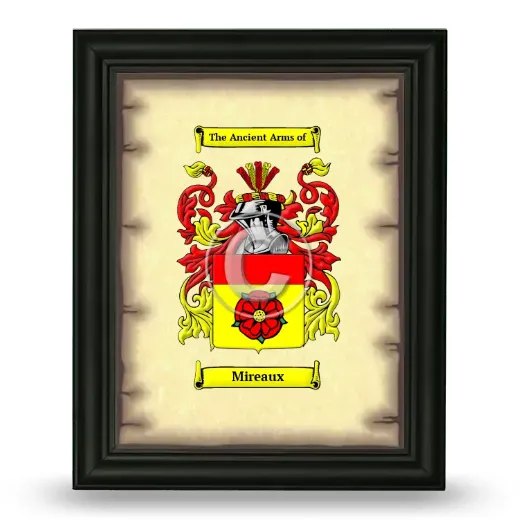 Mireaux Coat of Arms Framed - Black