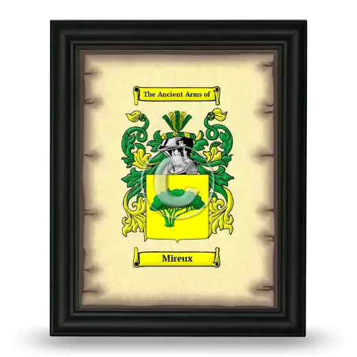 Mireux Coat of Arms Framed - Black