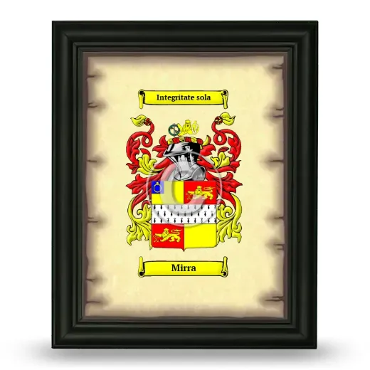 Mirra Coat of Arms Framed - Black