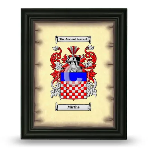 Mirthe Coat of Arms Framed - Black