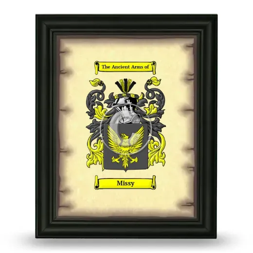Missy Coat of Arms Framed - Black