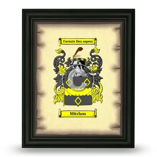 Mitchon Coat of Arms Framed - Black