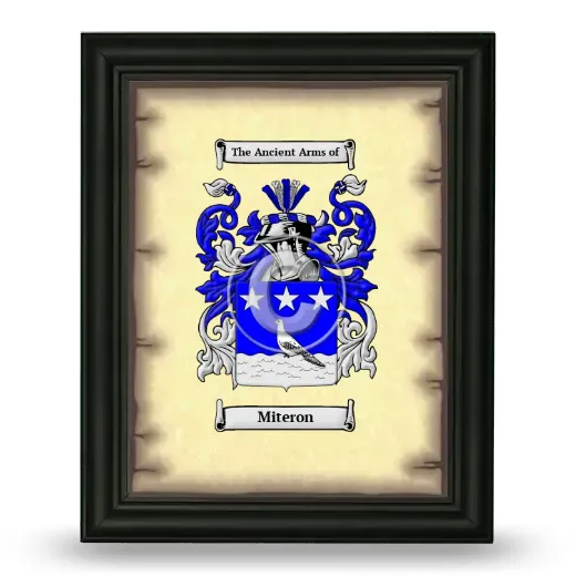 Miteron Coat of Arms Framed - Black
