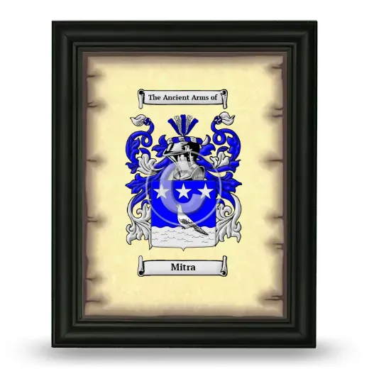 Mitra Coat of Arms Framed - Black