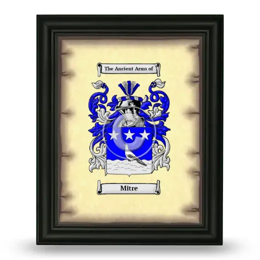 Mitre Coat of Arms Framed - Black
