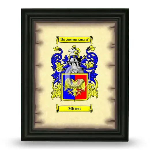 Mitten Coat of Arms Framed - Black