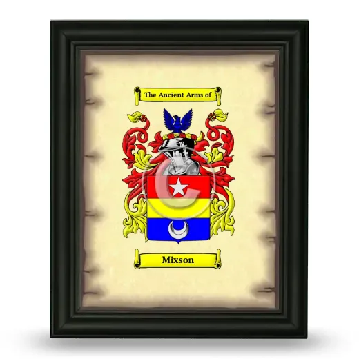 Mixson Coat of Arms Framed - Black