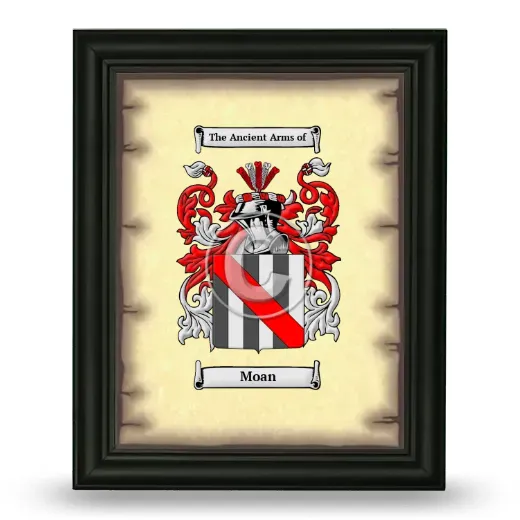 Moan Coat of Arms Framed - Black