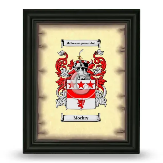 Mochry Coat of Arms Framed - Black