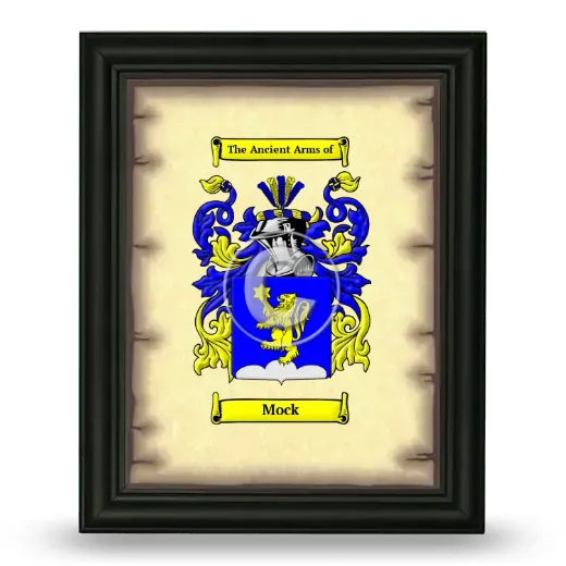 Mock Coat of Arms Framed - Black