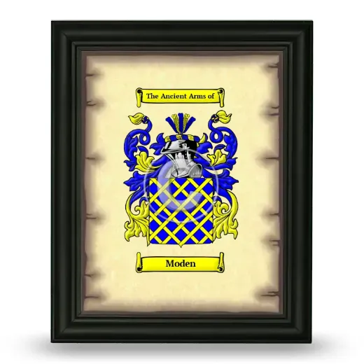 Moden Coat of Arms Framed - Black
