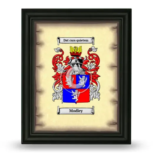 Modley Coat of Arms Framed - Black