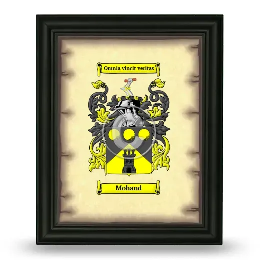 Mohand Coat of Arms Framed - Black