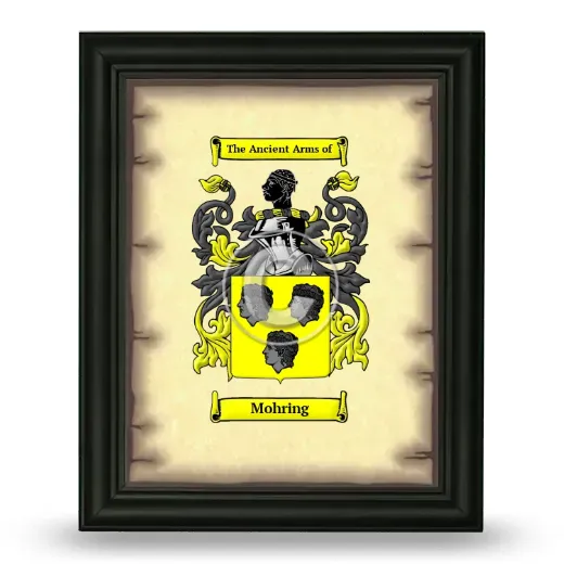 Mohring Coat of Arms Framed - Black