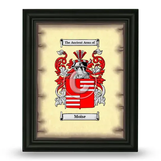 Moise Coat of Arms Framed - Black