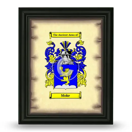 Moke Coat of Arms Framed - Black