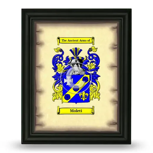 Moleti Coat of Arms Framed - Black