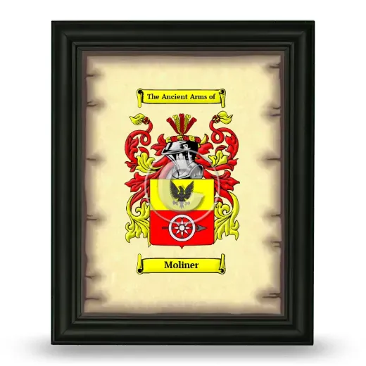 Moliner Coat of Arms Framed - Black