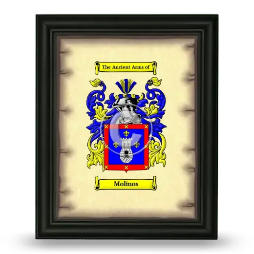 Molinos Coat of Arms Framed - Black