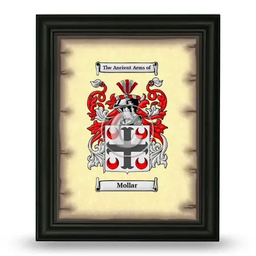 Mollar Coat of Arms Framed - Black