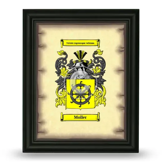 Moller Coat of Arms Framed - Black