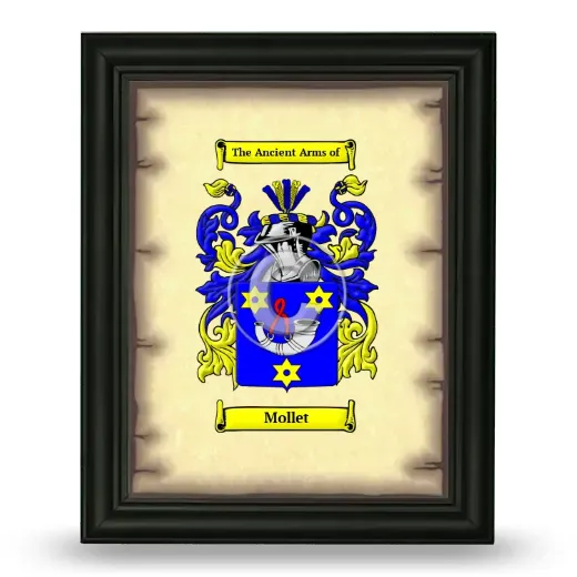 Mollet Coat of Arms Framed - Black