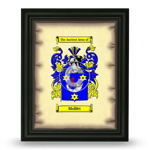 Mollitt Coat of Arms Framed - Black