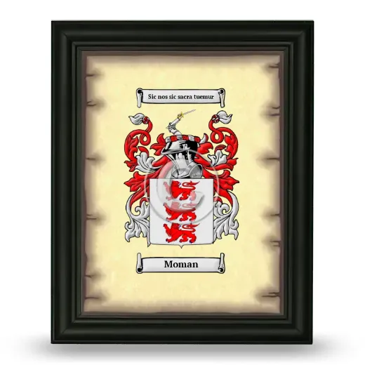 Moman Coat of Arms Framed - Black