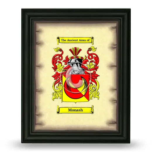 Monash Coat of Arms Framed - Black