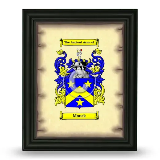 Monck Coat of Arms Framed - Black