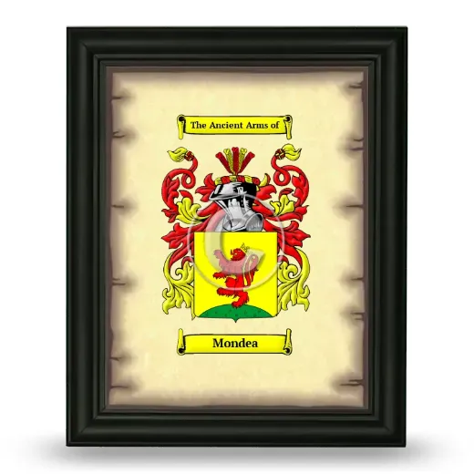 Mondea Coat of Arms Framed - Black