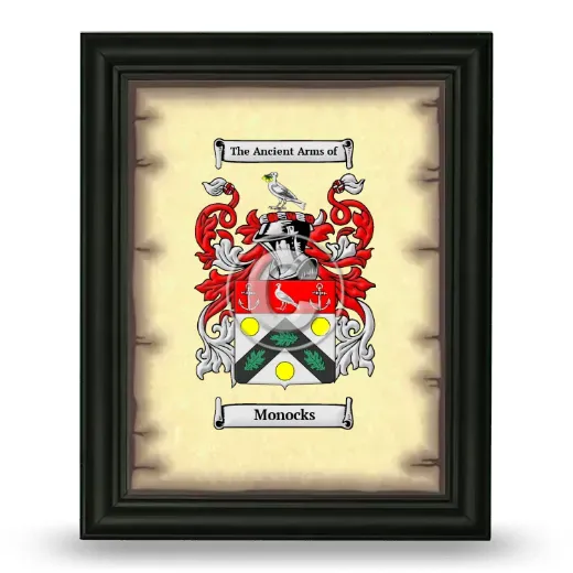 Monocks Coat of Arms Framed - Black