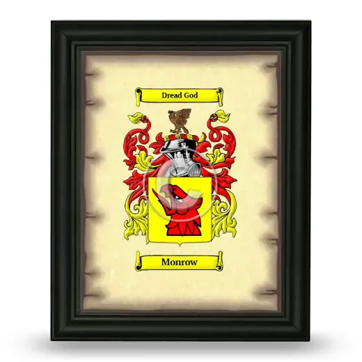 Monrow Coat of Arms Framed - Black