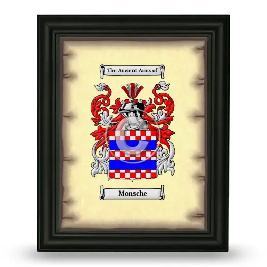 Monsche Coat of Arms Framed - Black
