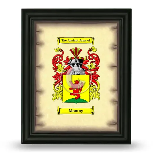 Montay Coat of Arms Framed - Black