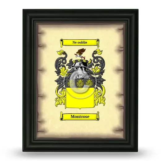 Montrose Coat of Arms Framed - Black