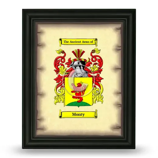 Monty Coat of Arms Framed - Black