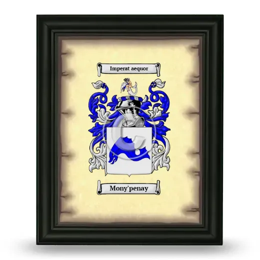 Mony'penay Coat of Arms Framed - Black