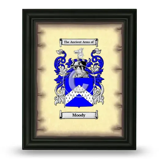 Moody Coat of Arms Framed - Black