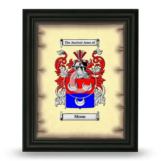 Moon Coat of Arms Framed - Black