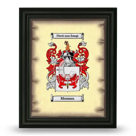 Moonan Coat of Arms Framed - Black