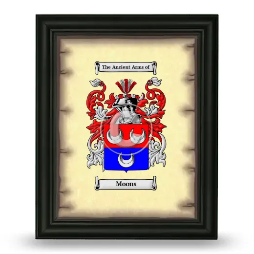 Moons Coat of Arms Framed - Black