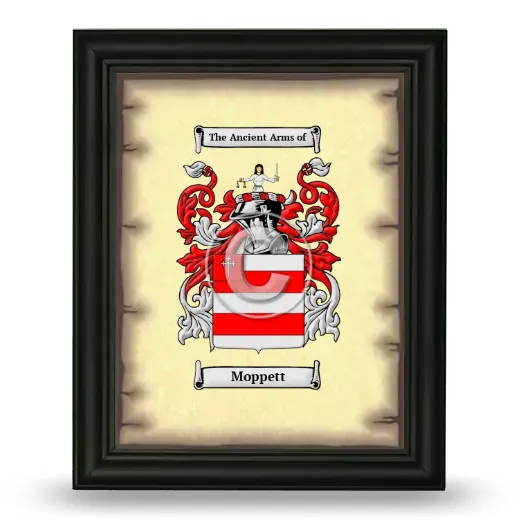 Moppett Coat of Arms Framed - Black