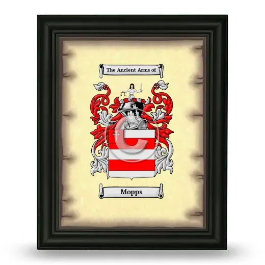 Mopps Coat of Arms Framed - Black