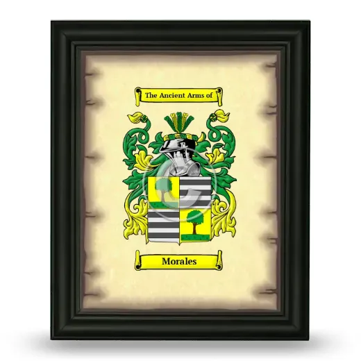 Morales Coat of Arms Framed - Black