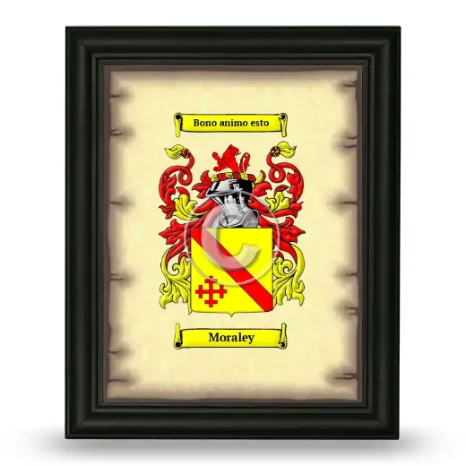 Moraley Coat of Arms Framed - Black