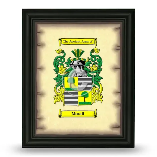 Morali Coat of Arms Framed - Black