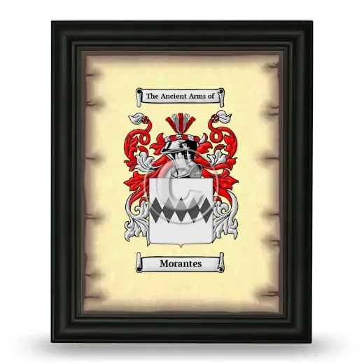 Morantes Coat of Arms Framed - Black