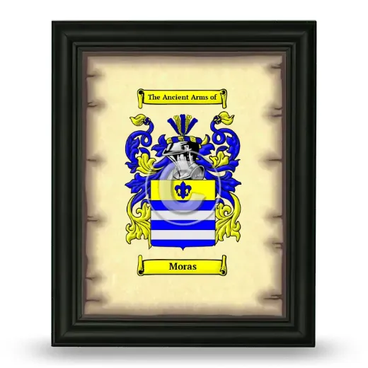 Moras Coat of Arms Framed - Black