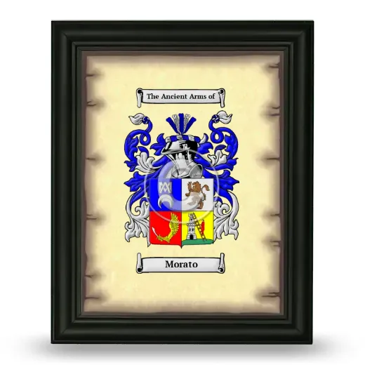 Morato Coat of Arms Framed - Black